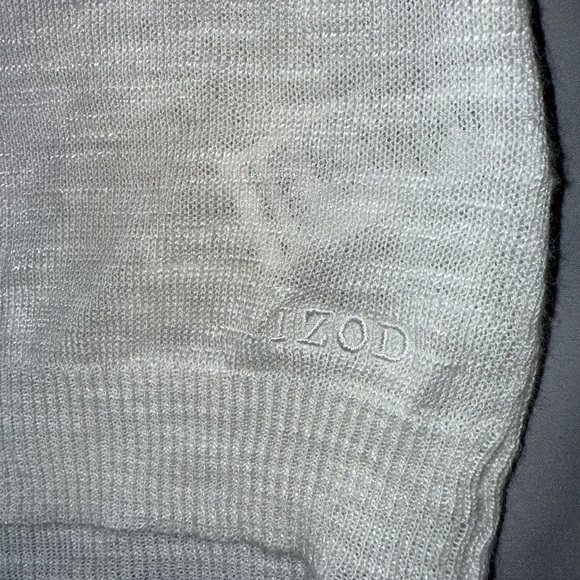 Izod Women's White Crew Neck Sweater Size Medium - Picture 3 of 6